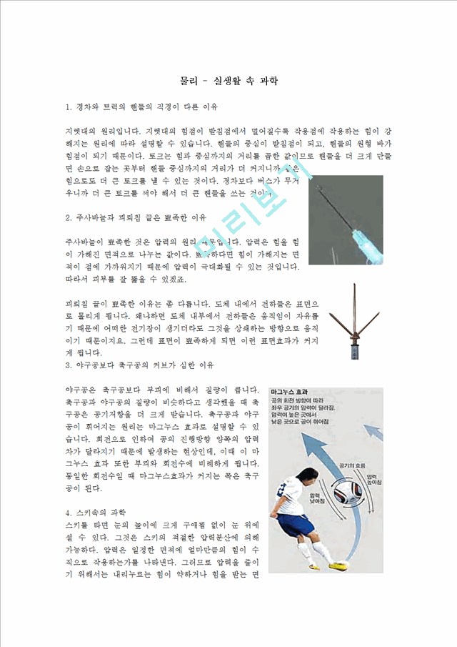 [자연과학] 물리 - 실생활 속 과학.hwp